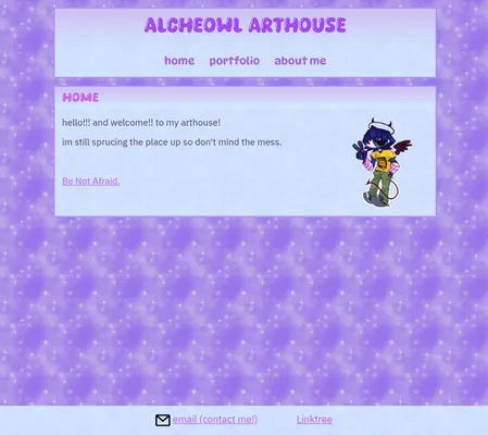 Screenshot of alcheowl arthouse