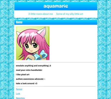 Screenshot of aquamarie