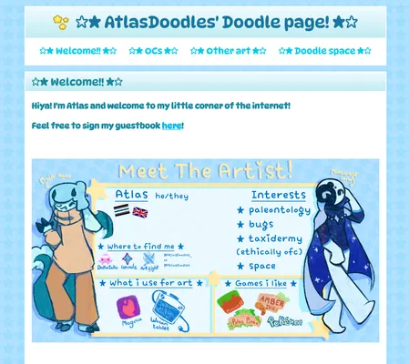 Screenshot of ☆★ AtlasDoodles' Doodle page! ★☆