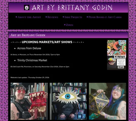 Screenshot of Art by Brittany Godin