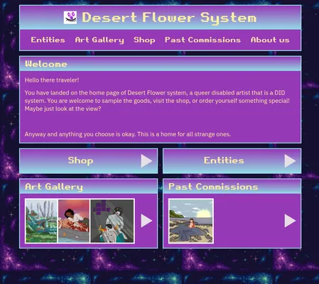 Screenshot of Desert Flower System