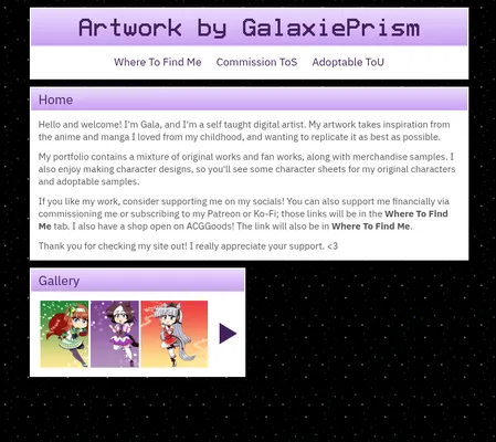 Screenshot of Artwork by GalaxiePrism