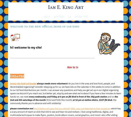 Screenshot of Ian E. King Art
