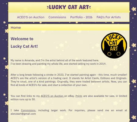 Screenshot of <Lucky Cat Art>
