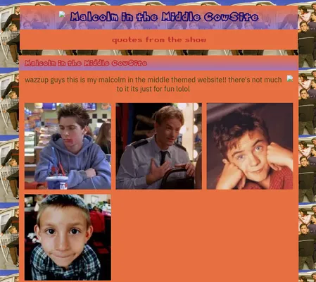 Screenshot of Malcolm in the Middle CowSite