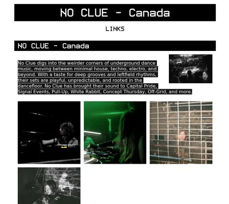 Screenshot of NO CLUE - Canada