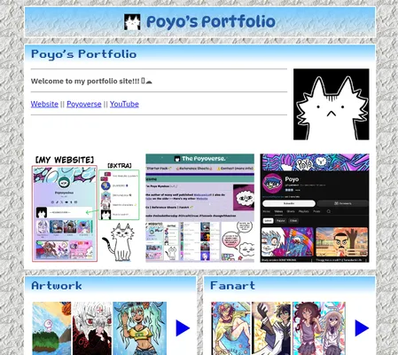 Screenshot of Poyo’s Portfolio 