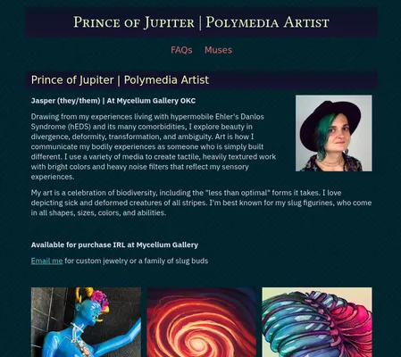 Screenshot of Prince of Jupiter | Polymedia Artist