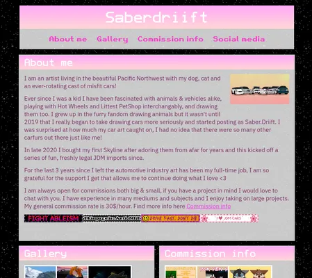 Screenshot of Saberdriift