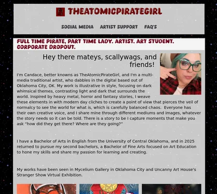 Screenshot of TheAtomicPirateGirl