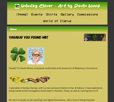 Screenshot of Unlucky Clover - Art by Devlin Wood