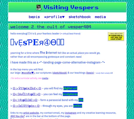 Screenshot of Visiting Vespers